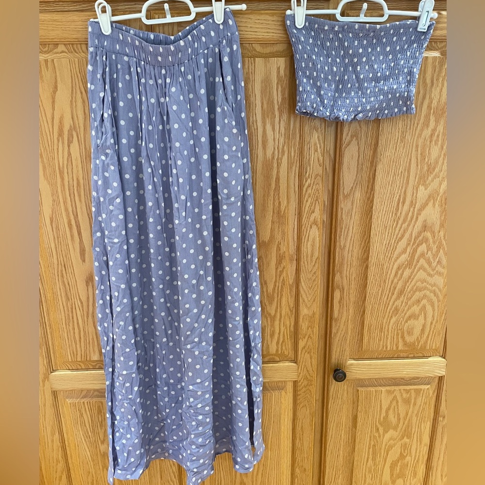 Tube top and skirt set
